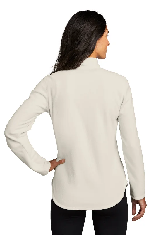 Eddie Bauer Womens Pill Resistant Microfleece 1/4 Zip Jacket - Ivory