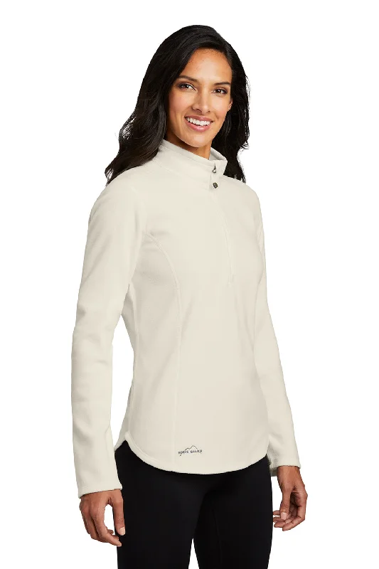 Eddie Bauer Womens Pill Resistant Microfleece 1/4 Zip Jacket - Ivory