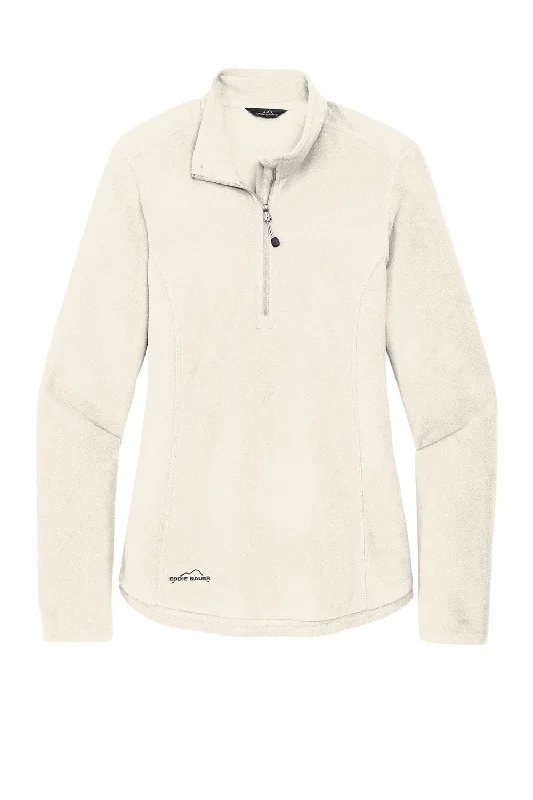 Eddie Bauer Womens Pill Resistant Microfleece 1/4 Zip Jacket - Ivory