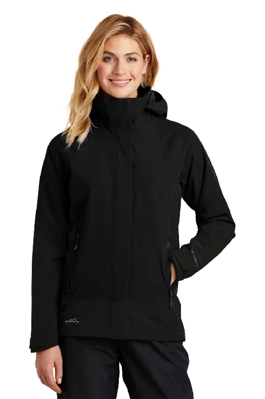 Eddie Bauer Womens WeatherEdge Waterproof Full Zip Hooded Jacket - Black