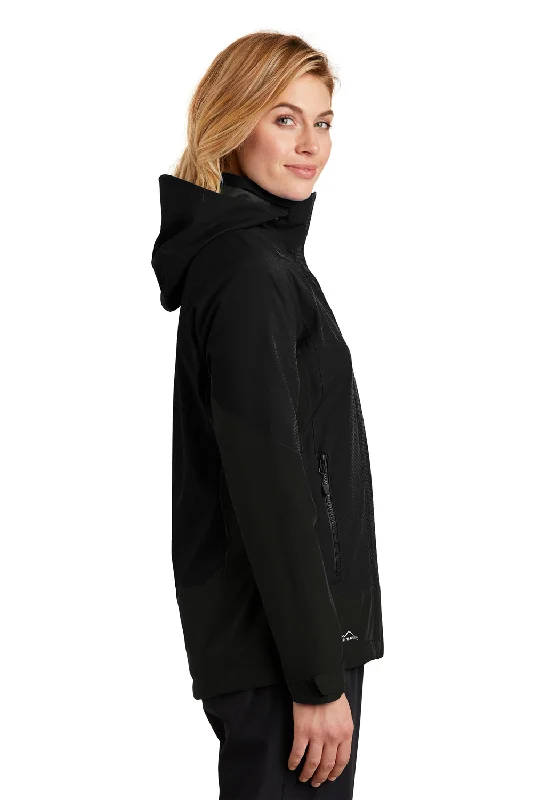 Eddie Bauer Womens WeatherEdge Waterproof Full Zip Hooded Jacket - Black