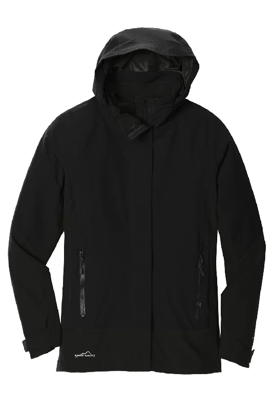 Eddie Bauer Womens WeatherEdge Waterproof Full Zip Hooded Jacket - Black