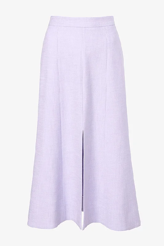 Eva Skirt - Stretch Tweed :: Lilac/Ivory