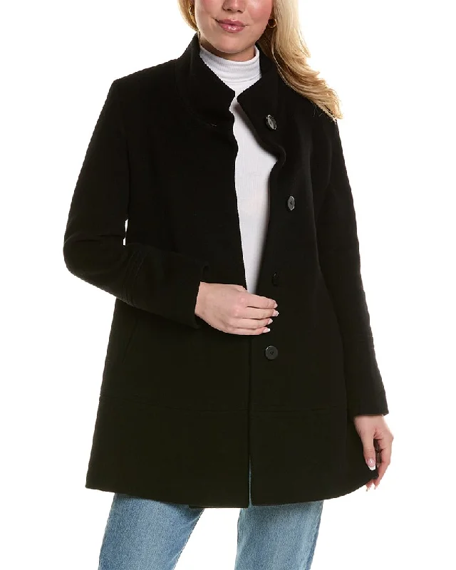 FLEURETTE Textured Wool-Blend Car Coat