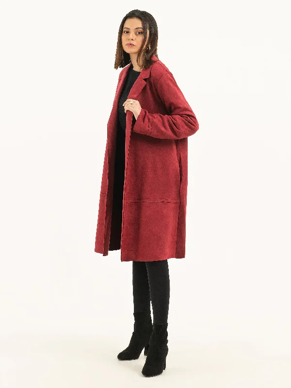 Suede Long Coat