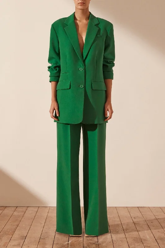 IRENA OVERSIZED BLAZER - TREE GREEN