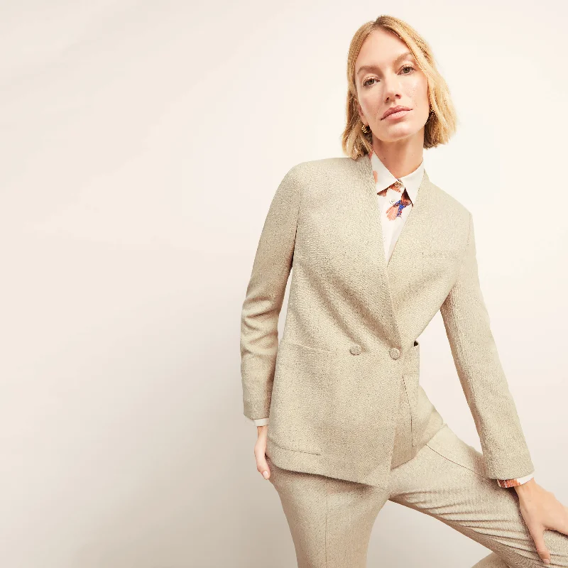 Janette Jacket - Cotton Tweed :: Ivory