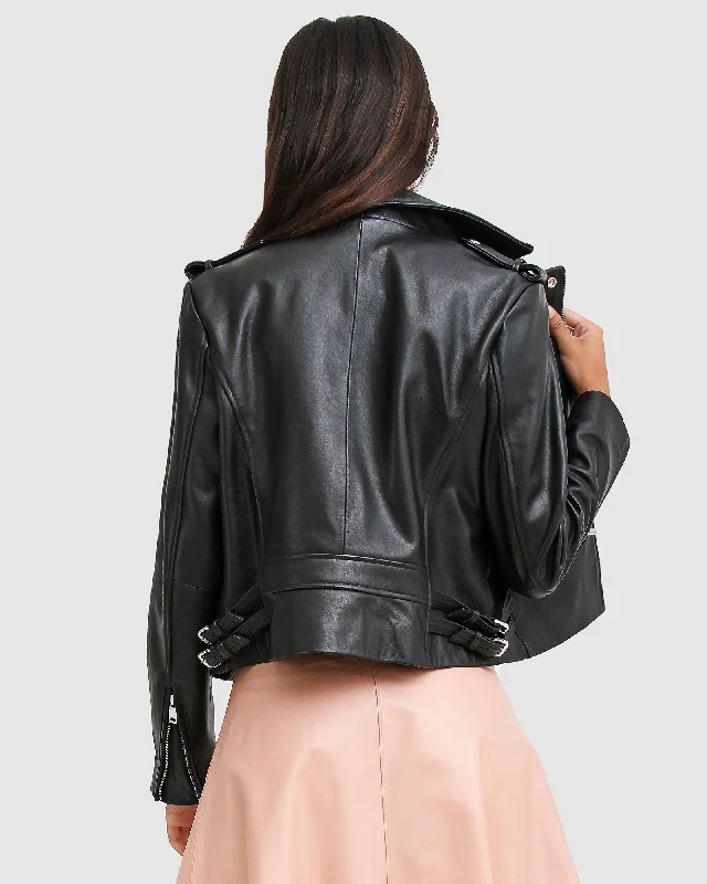 Just Friends Leather Jacket - Black