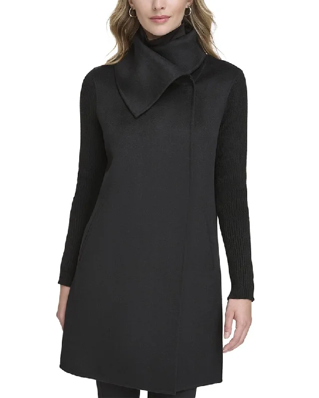 Kenneth Cole Asymmetrical Wool-Blend Jacket