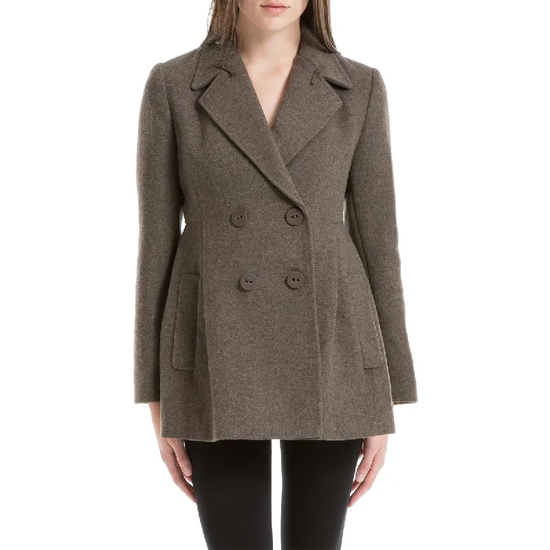 Leon Max Womens Double Breasted Light Weight Wool Coat