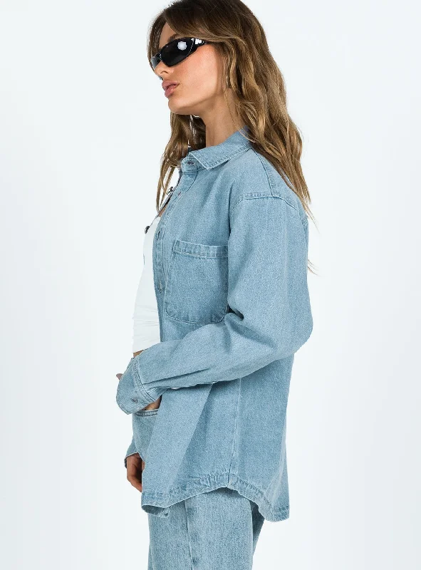 Lou Jacket Light Wash Denim