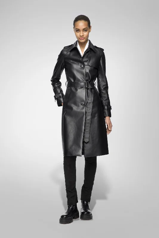 Madyson - Black Leather Coat