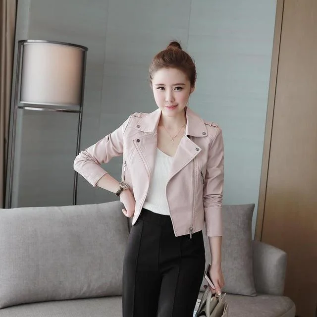 New Autumn Winter Women Leather Jackets