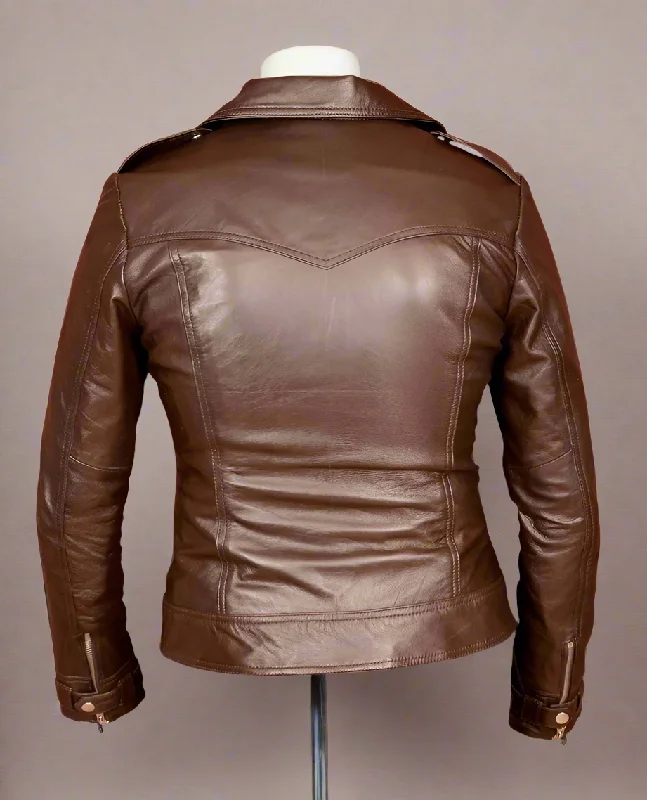 Brown Leather Jacket For Women