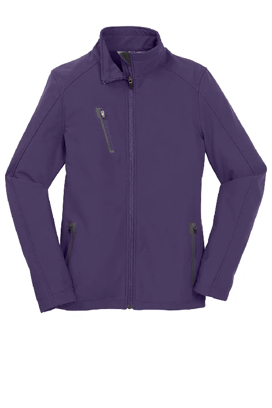 Port Authority Womens Welded Wind & Water Resistant Full Zip Jacket - Posh Purple