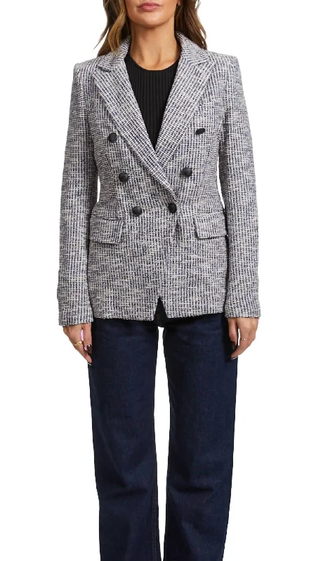 Preston Cotton Blazer In Navy