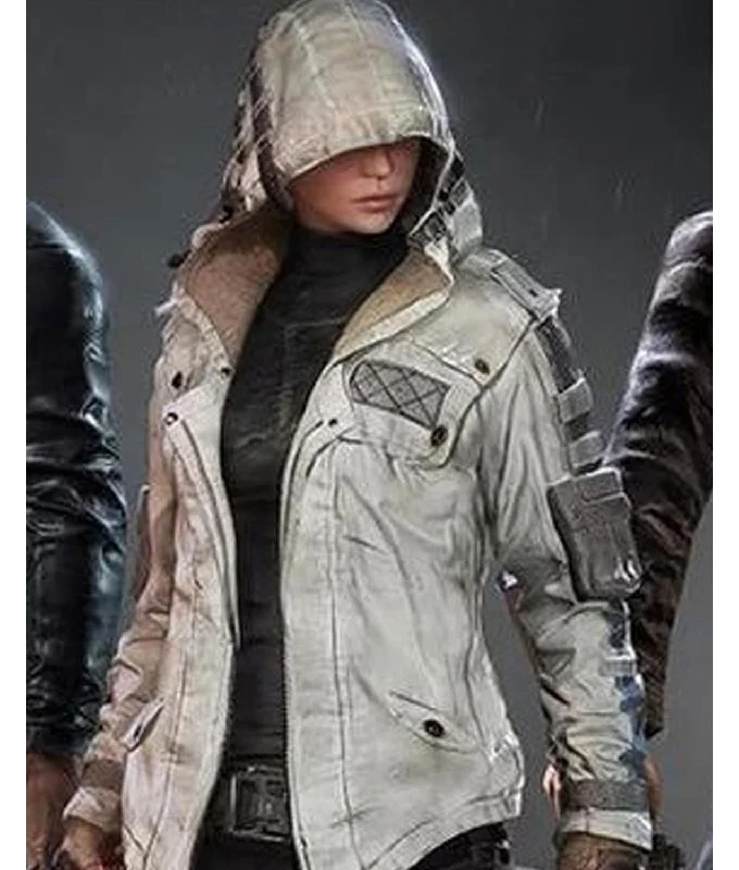 PUBG Mobile White Hoodie Jacket