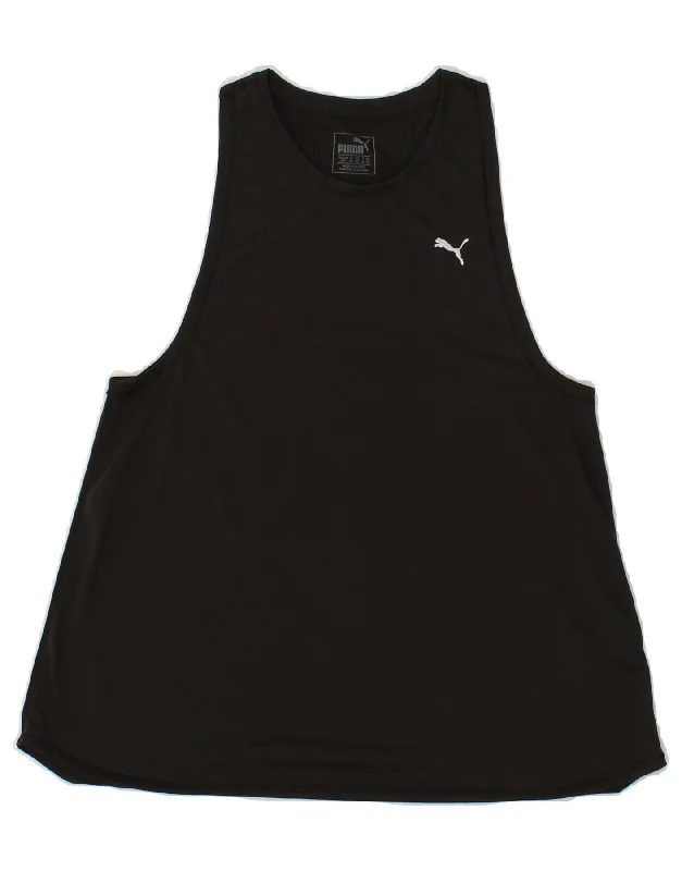 PUMA Womens Vest Top UK 10 Small Black Polyester