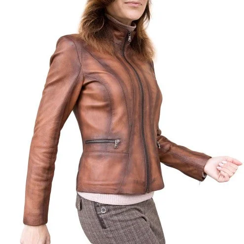 Racer Moto Jacket Women's Biker Leather Jacket