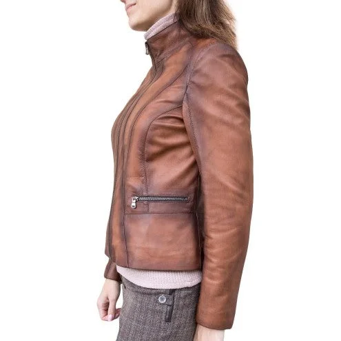 Racer Moto Jacket Women's Biker Leather Jacket