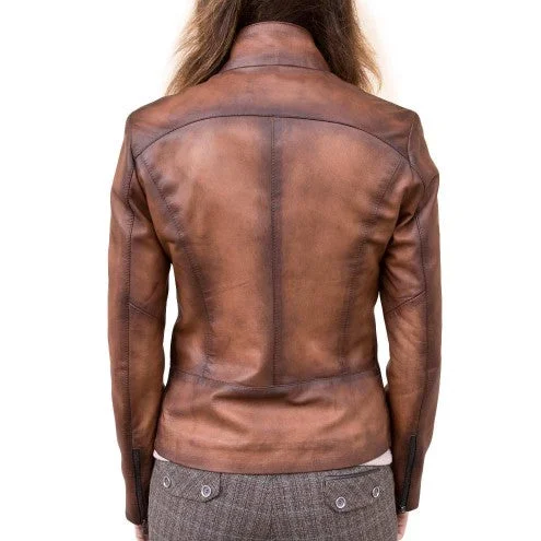 Racer Moto Jacket Women's Biker Leather Jacket