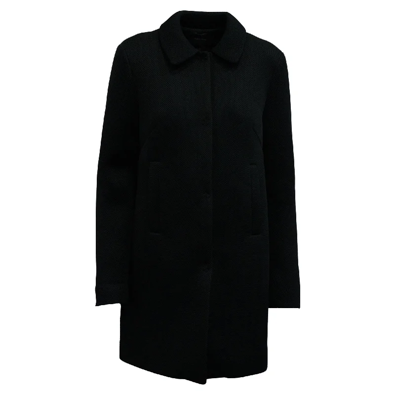 Simone Rocha Straight Coat in Black Polyester