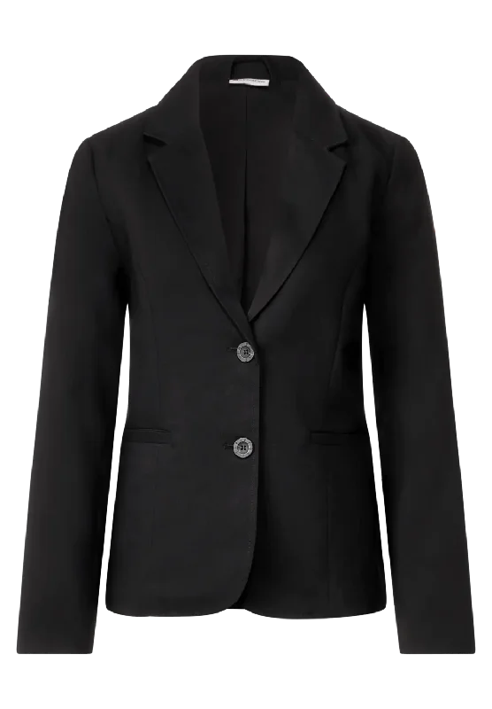 Street One black twill blazer 211839