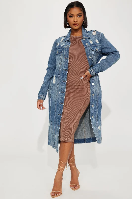 Taking The Edge Off Denim Jacket - Medium Wash