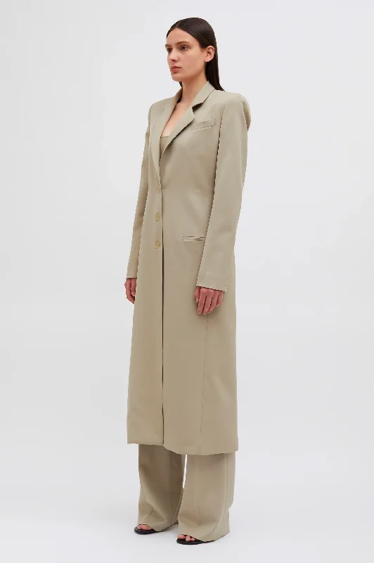 Talus Tailored Coat in Taupe