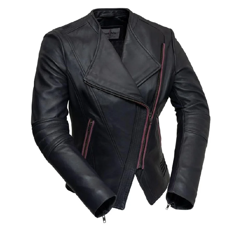 Black/Red Leather ""Trish"" Jacket