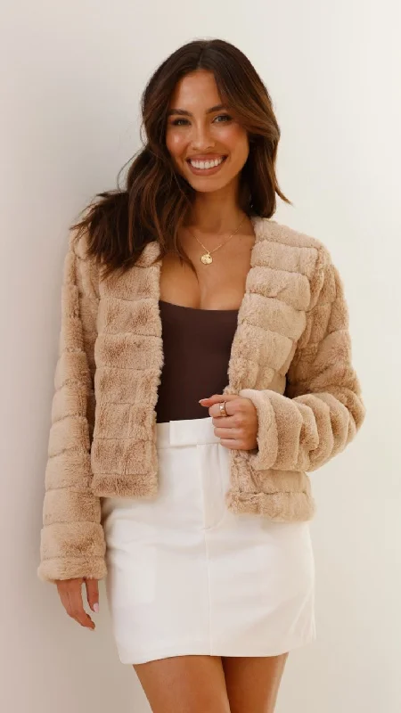 Tully Crop Jacket - Camel