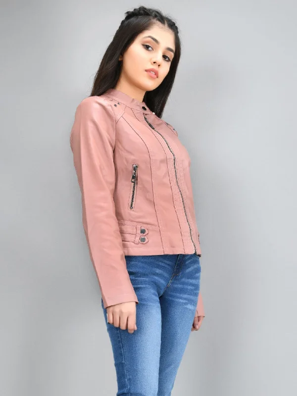 Iconic Leather Jacket - Pink