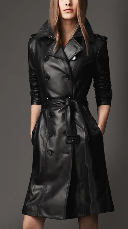 WOMAN REAL LEATHER LONG COAT