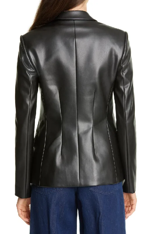 Women’s Classic Black Leather Blazer