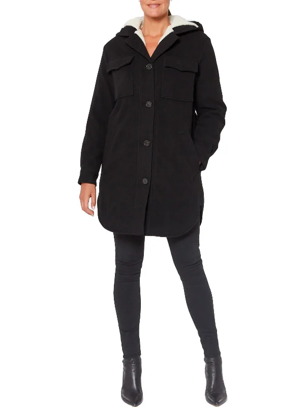 Womens Sherpa Lining Winter Long Coat