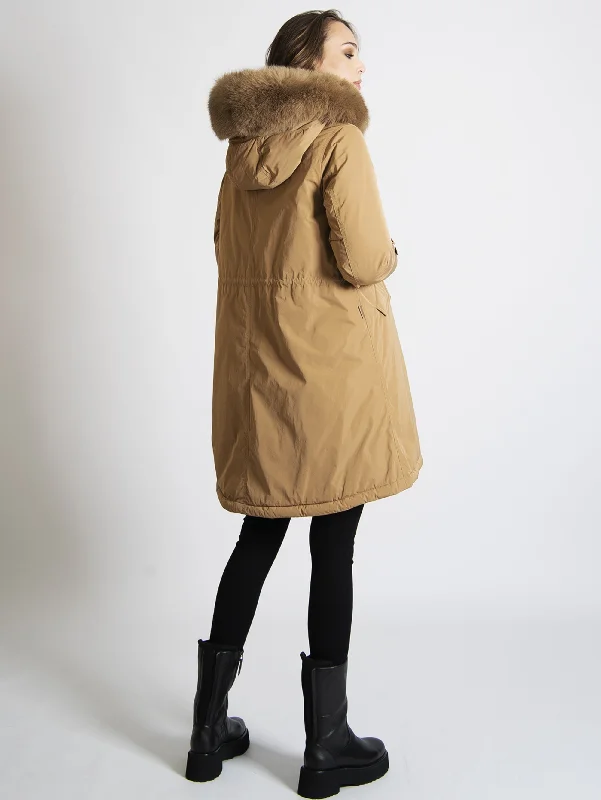 Parka in Tessuto City Marrone