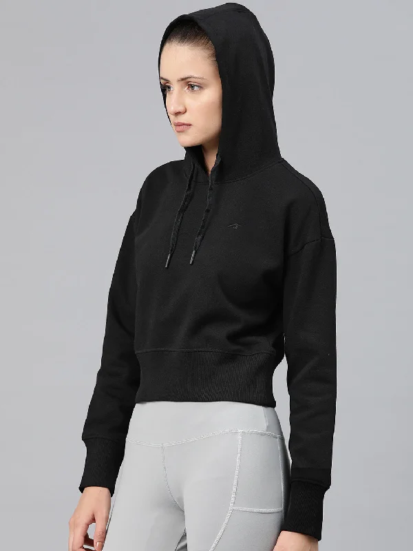 Alcis Women Hooded Crop Sweatshirt