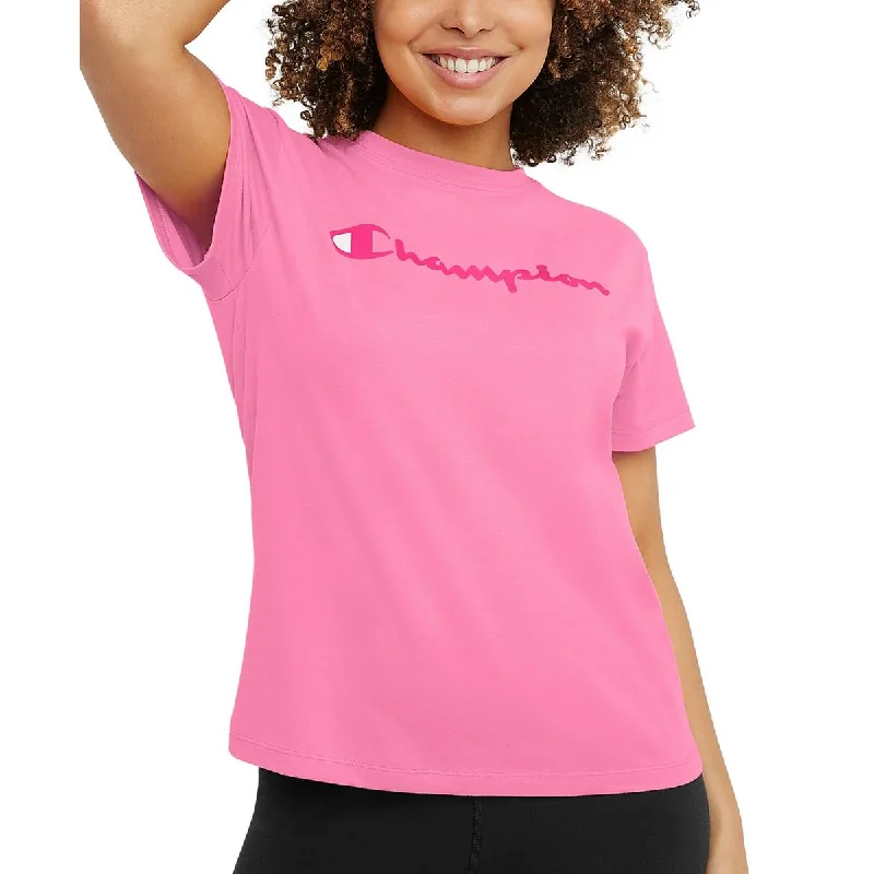 Champion Womens Logo Cotton Pullover Top