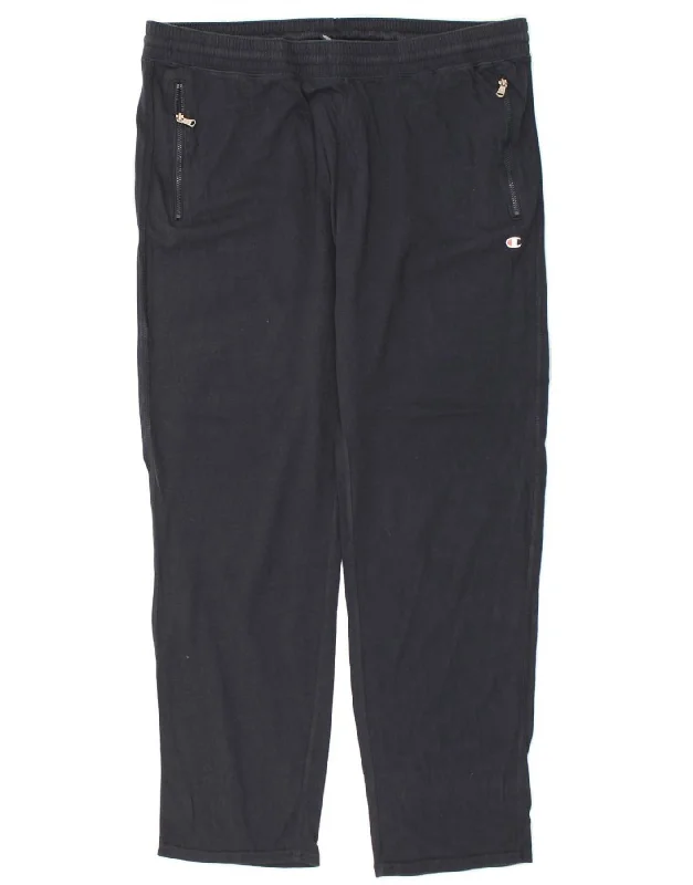 CHAMPION Womens Tracksuit Trousers UK 20 2XL Navy Blue Cotton