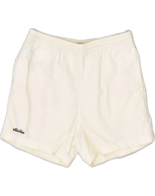 ELLESSE Womens Sport Shorts UK 18 XL Off White Nylon