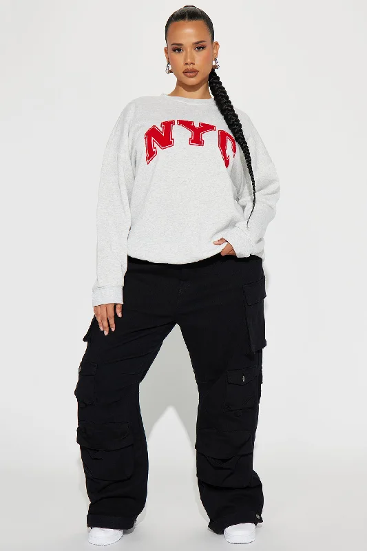 NYC Collegiate Crew Neck Sweatshirt - Heather Grey