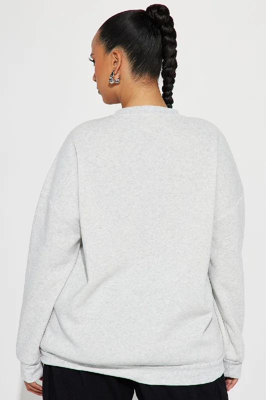 NYC Collegiate Crew Neck Sweatshirt - Heather Grey