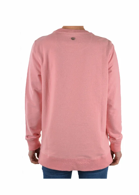 T2W2558089 Thomas Cook Women's Logo Crew Neck Sweat Coral